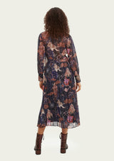 Midnight Navy Printed Midi Dress | Scotch & Soda Dress Scotch & Soda
