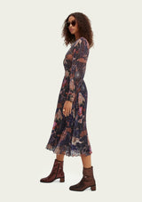 Midnight Navy Printed Midi Dress | Scotch & Soda Dress Scotch & Soda