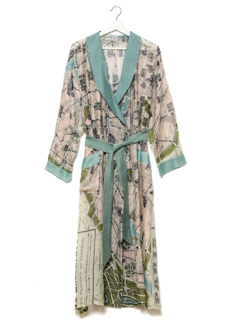 One Hundred Stars Paris Map Dressing Gown Dressing Gown One Hundred Stars