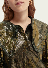 Printed Sequin Collar Blouse | Scotch & Soda Blouse Scotch & Soda